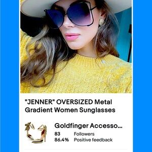 "JENNER" OVERSIZED Metal Gradient Women Sunglasses Shadz